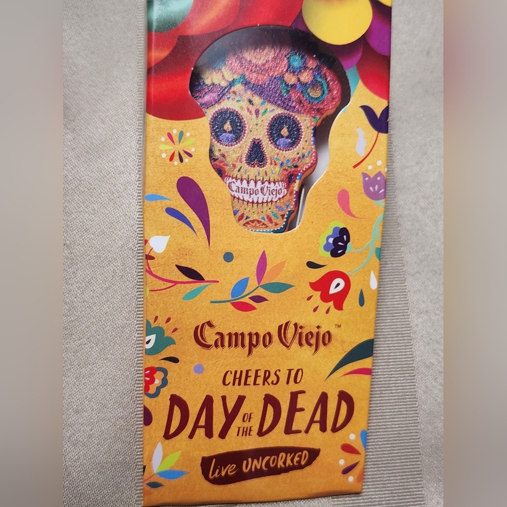 CAMPO VIEJO ALCOHOL-WINE BOTTLE STOPPER, DAY OF THE DEAD